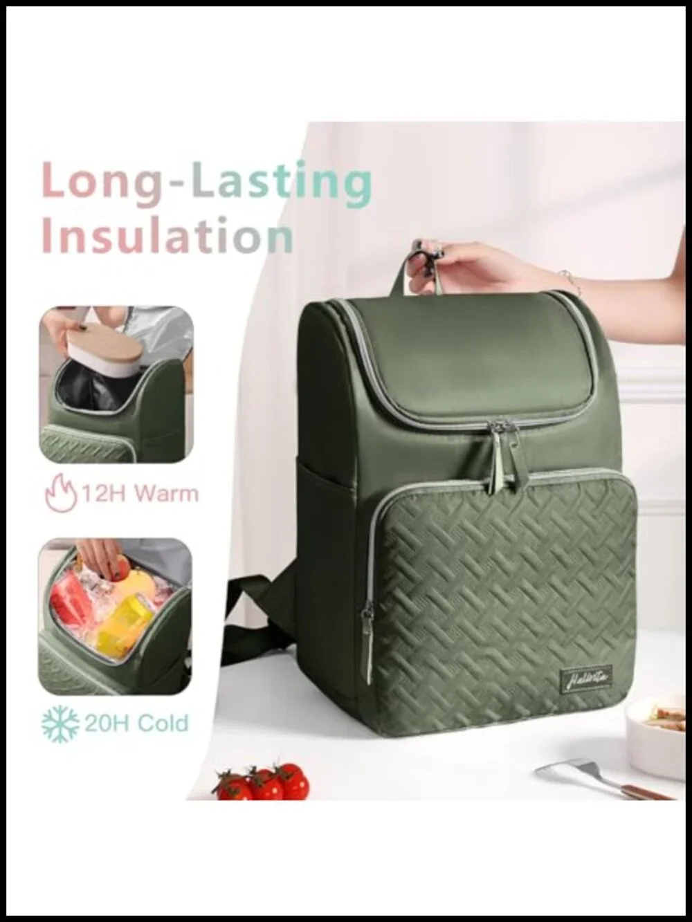 Insulated Leak Proof Cooler Backpack Holds 33 Cans Waterproof